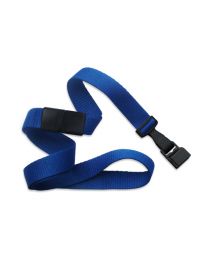 Royal Blue 5/8" Polyester Breakaway Lanyard with a Slide Adapter and Wide Plastic Hook and Gripper 30