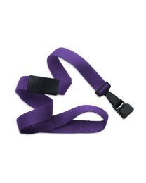 Purple 5/8" Polyester Breakaway Lanyard with a Slide Adapter and Wide Plastic Hook and Gripper 30