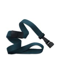 Teal 5/8" Polyester Breakaway Lanyard with a Slide Adapter and Wide Plastic Hook and Gripper 30