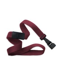 Maroon 5/8" Polyester Breakaway Lanyard with a Slide Adapter and Wide Plastic Hook and Gripper 40