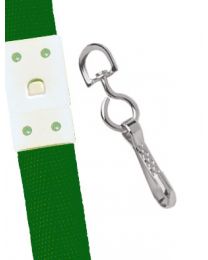 Forest Green 5/8" Polyester Breakaway Lanyard with a Slide Adapter and Metal Swivel Hook