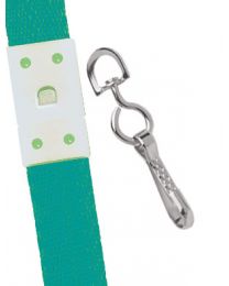 Teal 5/8" Polyester Breakaway Lanyard with a Slide Adapter and and Metal Swivel Hook