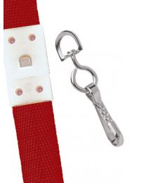 Maroon 5/8" Polyester Breakaway Lanyard with a Slide Adapter and Metal Swivel Hook