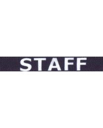 Black 5/8" Flat Breakaway "Staff" Imprinted Lanyard with a Swivel Hook
