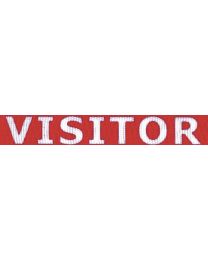 Red 5/8" Flat Breakaway "Visitor" Imprinted Lanyard with a Swivel Hook