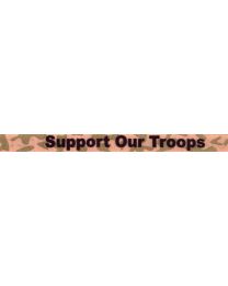 Camouflage 5/8" Flat Breakaway "Support Our Troops" Imprinted Lanyard with a Swivel Hook