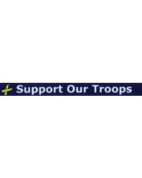Yellow Ribbon 5/8" Flat Breakaway "Support Our Troops" Imprinted Lanyard with a Swivel Hook