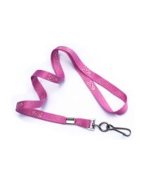 Pink Ribbon 3/8" Lanyard with a Swivel Hook