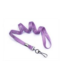 Purple Ribbon 3/8" Lanyard with a Swivel Hook