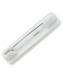 White All-Plastic Safety Pin w/ 1 1/4" Base