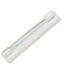 White All-Plastic Safety Pin w/ 1 1/2" Base
