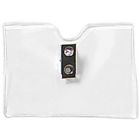 Horizontal Top Loading Clear Vinyl Badge Holder with 2-Hole Clip