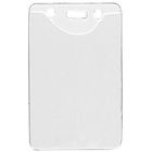 Vertical Top Loading Clear Vinyl Badge Holder with Chain Holes