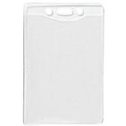 Vertical Top Loading Clear Vinyl Badge Holder with Chain Holes