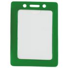 Green Vertical Top Loading Color-Frame Vinyl Badge Holder with Chain Holes