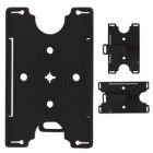 Black Colored Molded Rigid Plastic Convertible Card Holder