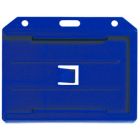 Blue Colored Molded Rigid-Plastic Two-Sided Multi-Card Holder