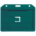 Green Colored Molded Rigid-Plastic Two-Sided Multi-Card Holder