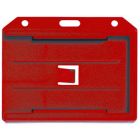 Red Colored Molded Rigid-Plastic Two-Sided Multi-Card Holder
