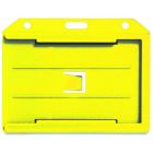 Yellow Colored Molded Rigid-Plastic Two-Sided Multi-Card Holder