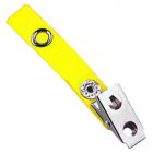 2-Hole Badge Clip with a Solid Colored Strap Yellow