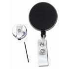 Black / Chrome Heavy Duty Badge Reel with Extra Strong Strap