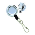 Chrome Key Reel with a Spring Clip and Metal Swivel Hook. 