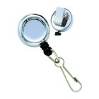 Chrome Key Reel with a Spring Clip and Metal Swivel Hook.