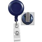 Blue Badge Reel with a Clear Strap and Spring Clip Attachment