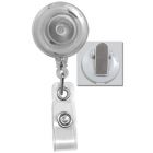 Translucent Clear Badge Reel with a Clear Strap and Spring Clip Attachment