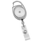 Translucent Clear Carabiner Badge Reel with a Clear Strap Attachment