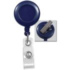 Blue Badge Reel with a Clear Strap and Swivel Spring Clip Attachment