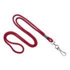 Red Round 1/8" Lanyard with a Metal Swivel Hook