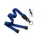Royal Blue 5/8" Flat Tubular Breakaway Lanyard with a Detachable Split Ring 