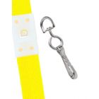 Yellow 5/8" Polyester Breakaway Lanyard with a Slide Adapter and Metal Swivel Hook